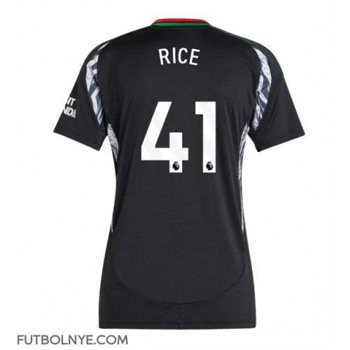 Camiseta Arsenal Declan Rice #41 Visitante Equipación para mujer 2024-25 manga corta